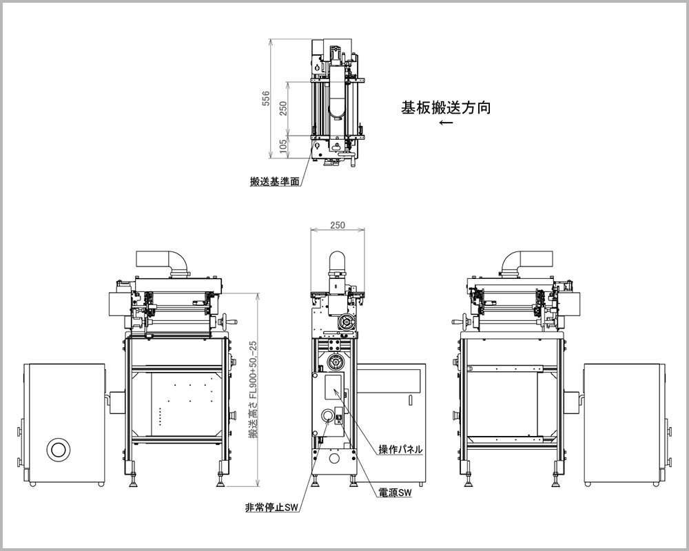 駆動式基板クリーナー 外観図