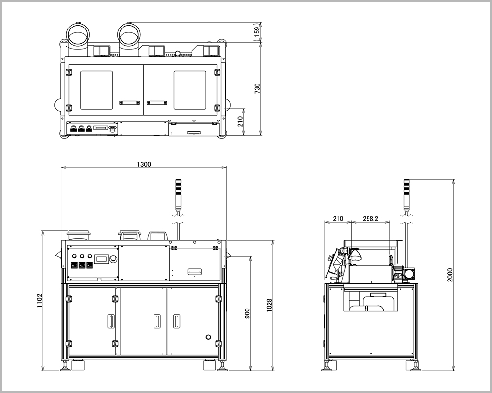 乾燥付きコンベア 外観図